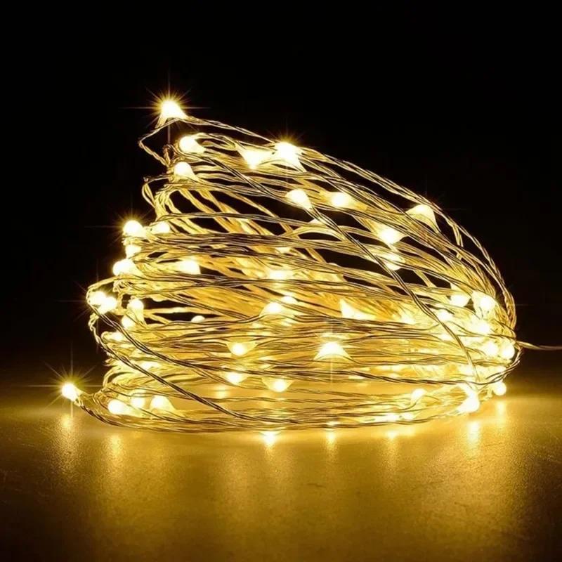LED String Lights Atmosphere Small Colored Light USB Battery Powered Fairy Lights For Christmas Outdoor Room Festival Decor