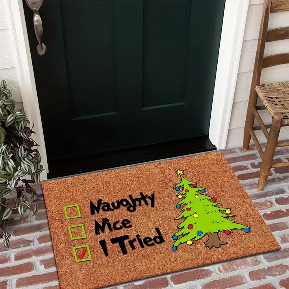 

Santa Claus Merry Christmas Doormat for Bathroom Anti-slip Carpet Bedroom Mat Entryway Floor Mats Kitchen Home Decorations 40X60cm