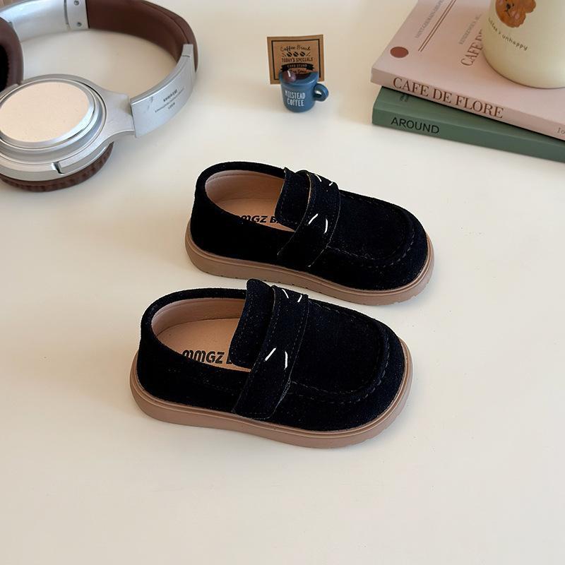 

Autumn New Children Casual Shoes for Girls Boys Fashion Korean Style Soft Bottom Anti-slippery Versatile British Singe Shoe 21 чорний
