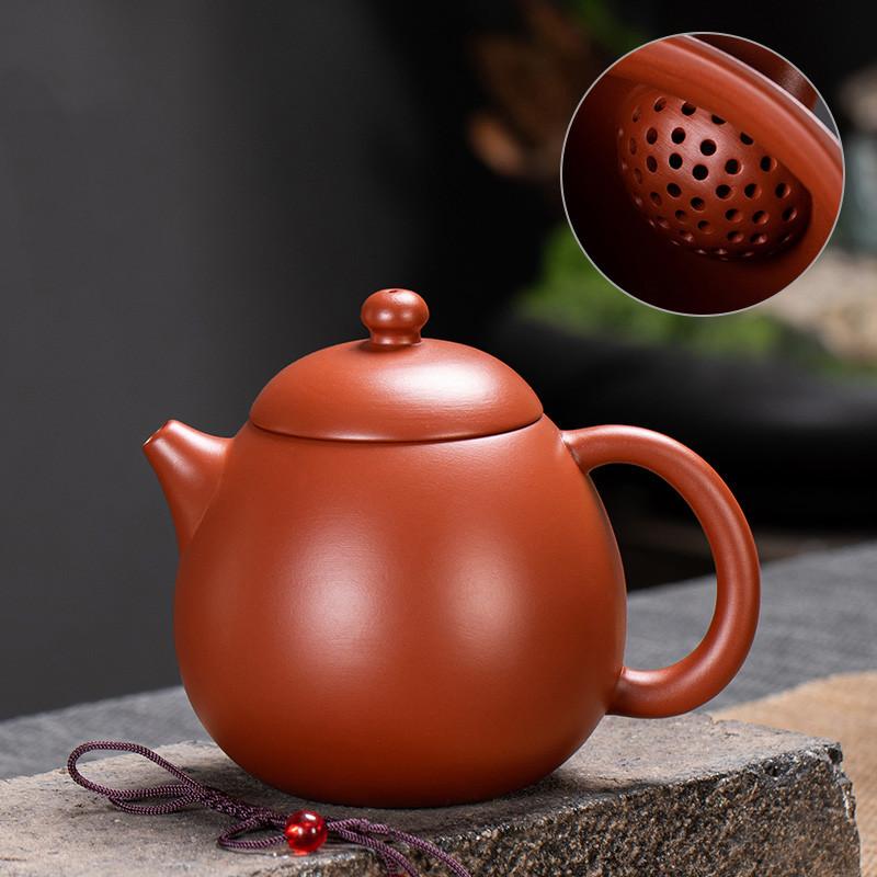 Traditional Purple Clay Teapot Dahongpao Ball Hole Filter Tea Infuser Raw Ore Zisha Tea Set Household Beauty Xishi Teapot