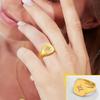 Women Star Signet Rings, Gold Color Solid Stainless Steel Round Top Finger Band, AAA CZ Stone Star Girl Anel