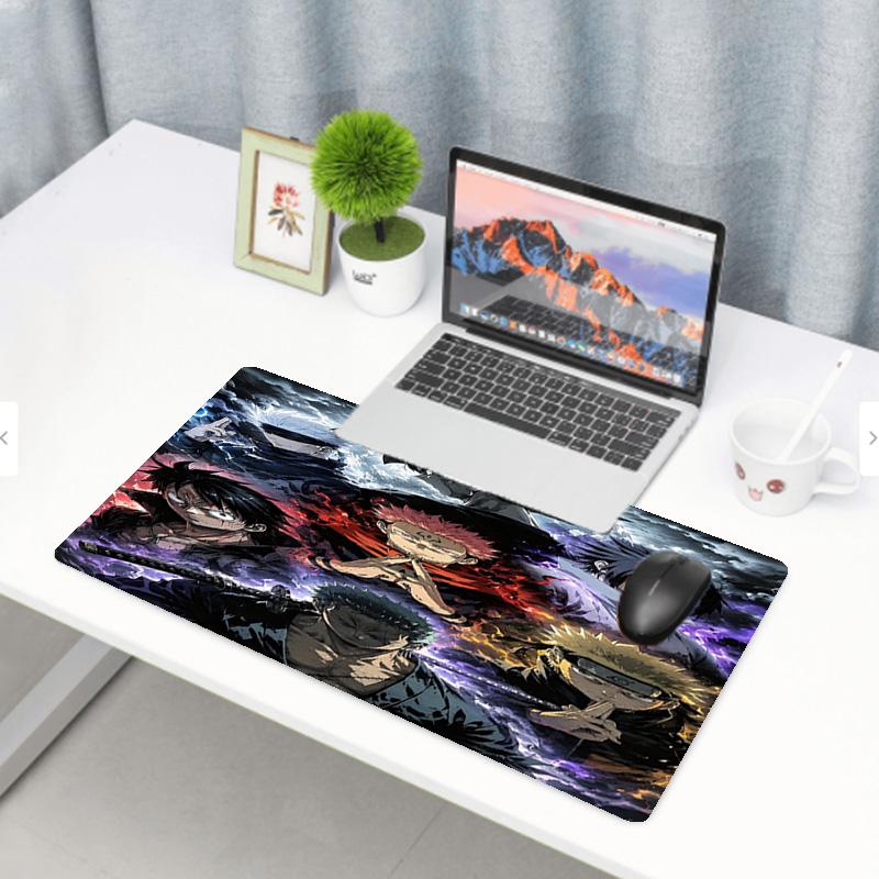 Demon Slayer Print Mouse Pad, Anti‑Slip Desktop Keyboard Mat, for PC Laptop Gaming Working Daily Use, Cool Festival Surprise Gift