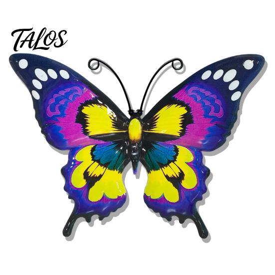 Rustproof Metal Wall Art Butterfly Decor for Garden Yard Patio, Large Iron Patio Decorations Hanging Sculpture, Outdoor Fence Farmhouse Decorative