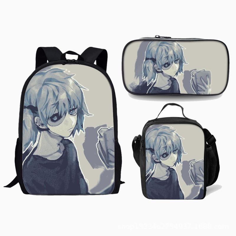 Sally Face Backpack Set With 17inch Large Capacity Student Computer Bag For Daily Use