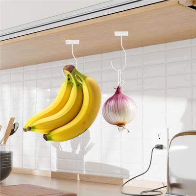 Banana Hook 13LB Load-capacity Foldable Design Self-Adhesive Simple Installation Under-Cabinet Banana Hanger Storage