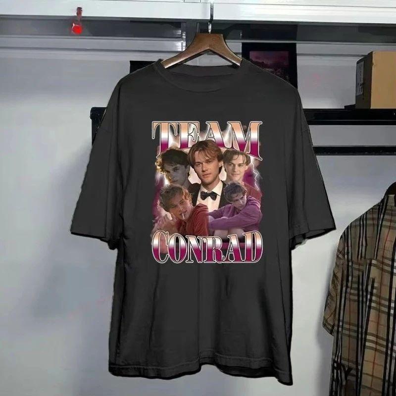 Vintage Conrad Fisher Večeřový Vějíř Tričko Tým Conrad Léto, kdy jsem zkrásněla Retro Romantický Top Grafická Trička Unisex