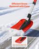 Snow Shovel for Driveway, 22cm Foldable Snow Shovel with D-shaped Handle, , 36-40 in Adjustable, Lightweight Aluminum Alloy Snows Removal Tool, Reduce