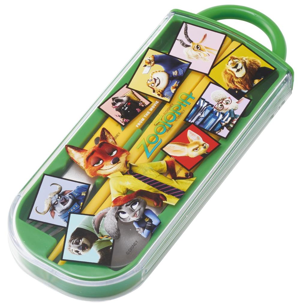 Skater Children's Bento Chopsticks Trio Set (Chopsticks, Spoon, Fork) 16.5cm Disney Zootopia 26 for Boys and Girls (TACC2-A)