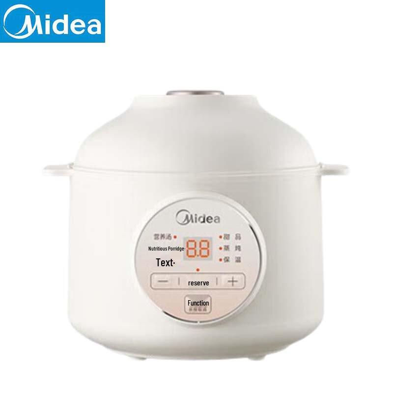 Midea DZE1066 Electric Ceramic Double Boiler Stew Pot CN plug (adapter included)