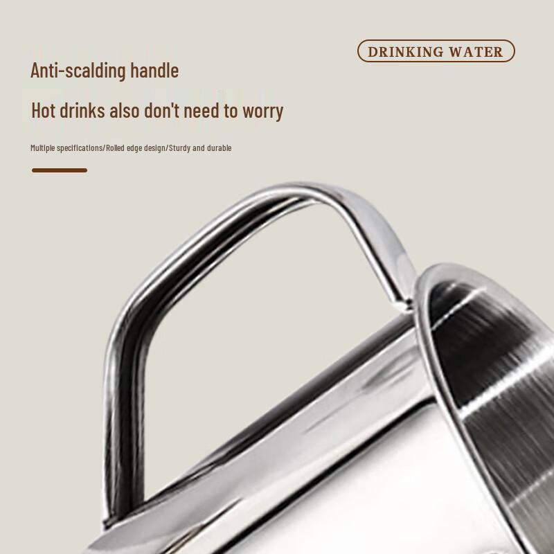Jiwanggu 304 Stainless Steel Food-Grade Mug with Lid (10-Pack)