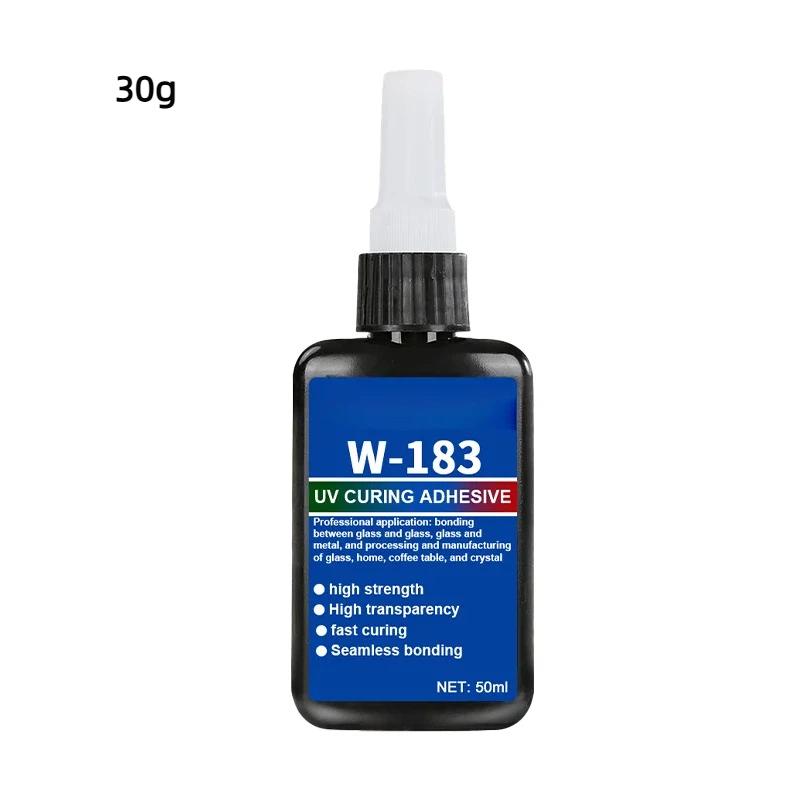 1 ks Krystalové sklo a kov Abs Lepení Vytvrzování UV zářením Nové W-183 Silné 50ml UV Lepidlo Vytvrzující Lepidlo Svařování s UV vytvrzovací lampou