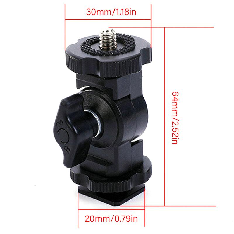 Aluminum Cold Shoe 1/4 Screw Mount Arm for DSLR Camera Monitor Microphones Video Light Clamp For Video Recording