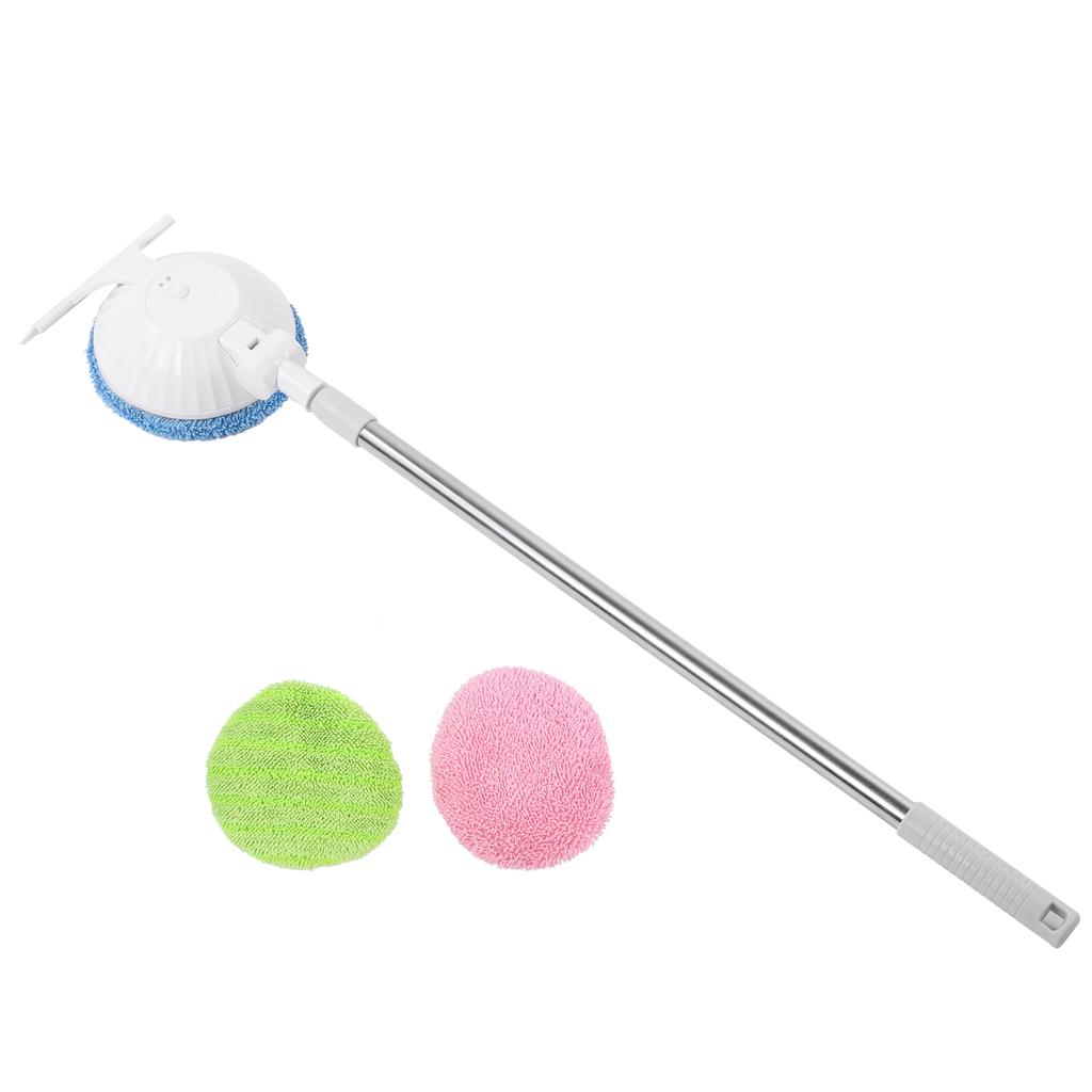 Cordless Telescopic Window Wiping Mop 90 Degrees  Rotation USB Electric Glass Cleaner Floor Cleaning