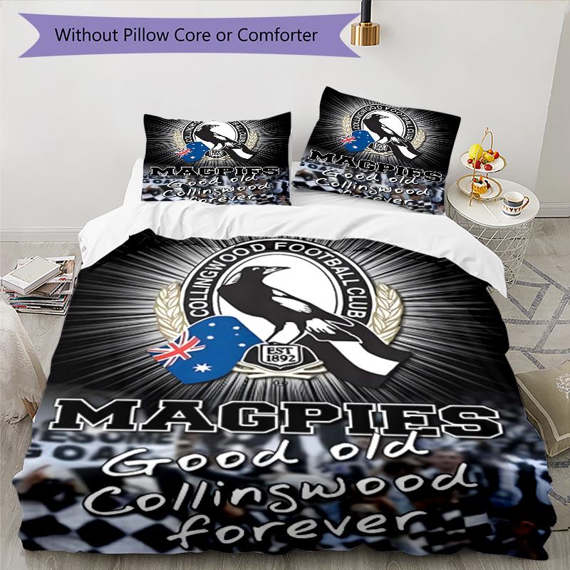 3pcs Football Team (29) Design Cover Set - HD Printed Bedding with 1 Cover and 2 Pillowcases - Perfect for Home and Dorm Decor