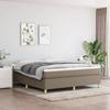 Maison Exclusive - Slatted Bed Base with Taupe Mattress 160x200 Cm Fabric