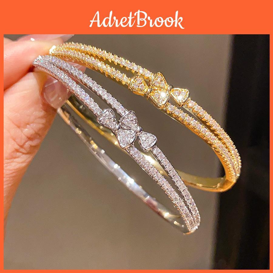 Fashion Butterfly Charm Bracelet With Zirconia And Gold Plating For Womens Elegant Jewelry