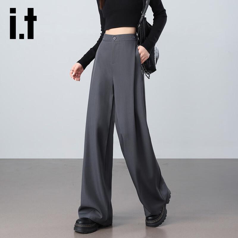 Izzueit Women's Loose Straight Leg Trousers