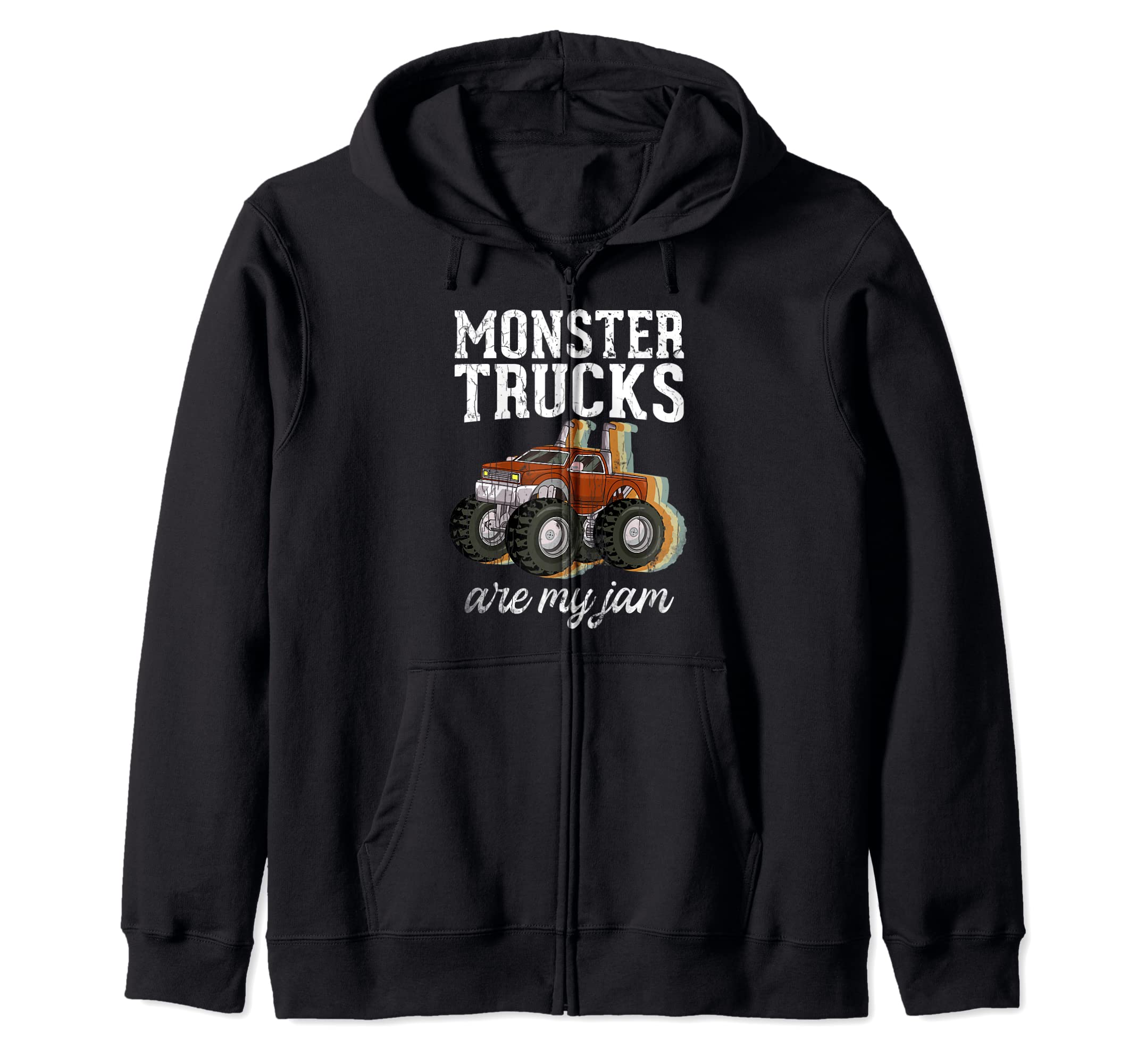 

Monster Trucks Are My Jam Vintage Monster Truck Enthusiast Zip Hoodie