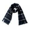 Men's Women's Warm Scarf Autumn Winter Black Plaid Scarf Shawl