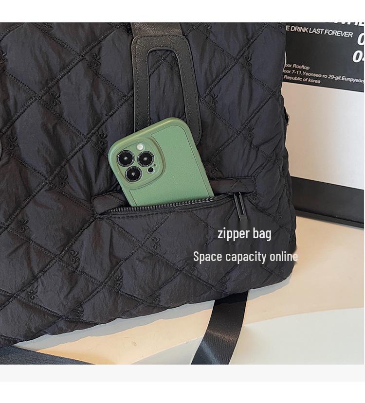 Herbst & Winter Diamantmuster Große Reise-Fitness-Handtasche & Umhängetasche