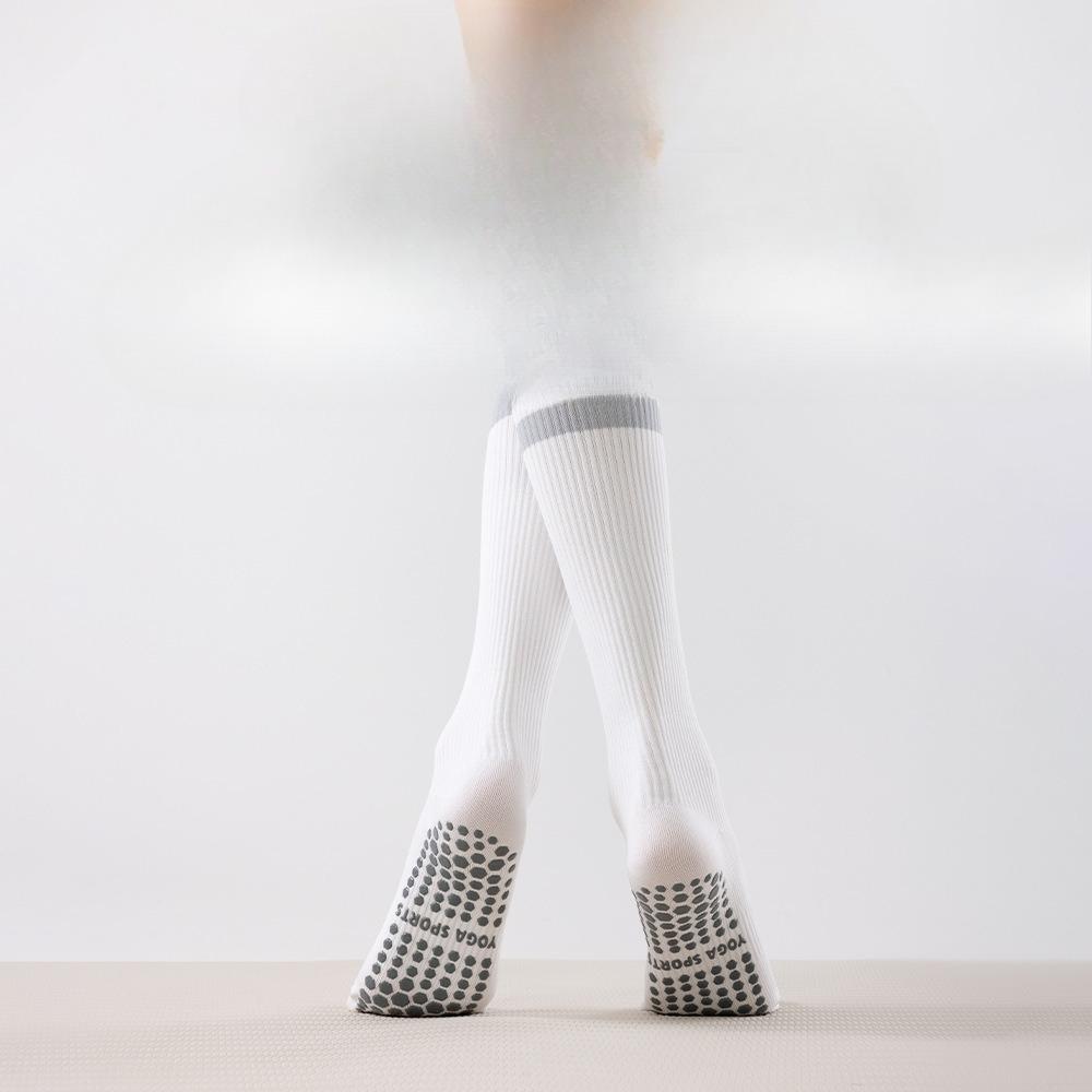 Summer Stress Yoga Socks, Women's Anti-slip Fitness Calf Socks, Running and Skipping Rope Long Stockings, Sweat-absorbing Compression Sports Socks