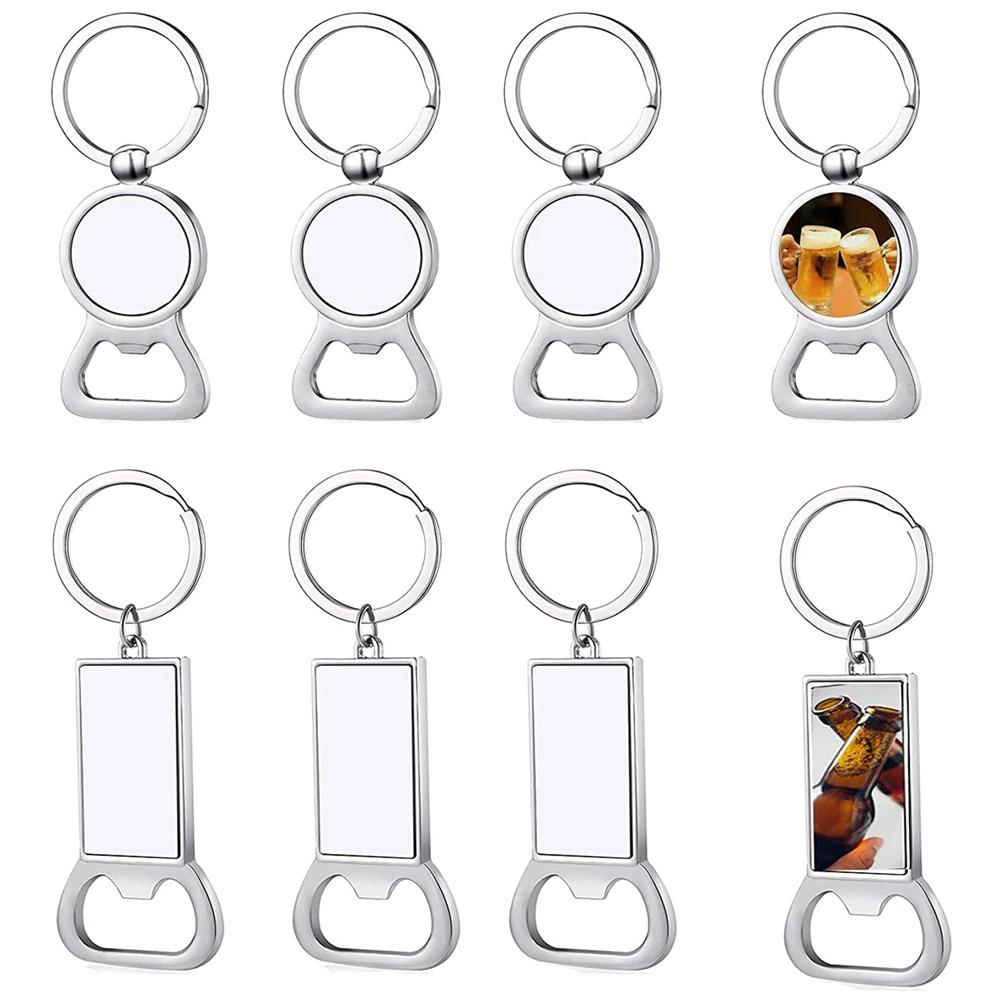 Sublimation Blanks KeyRings Metal Bottle Opener Blank DIY Keychains