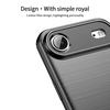 For iPhone 17 Air Back Cover MOFI Brushed Texture Carbon Fiber Soft TPU Case