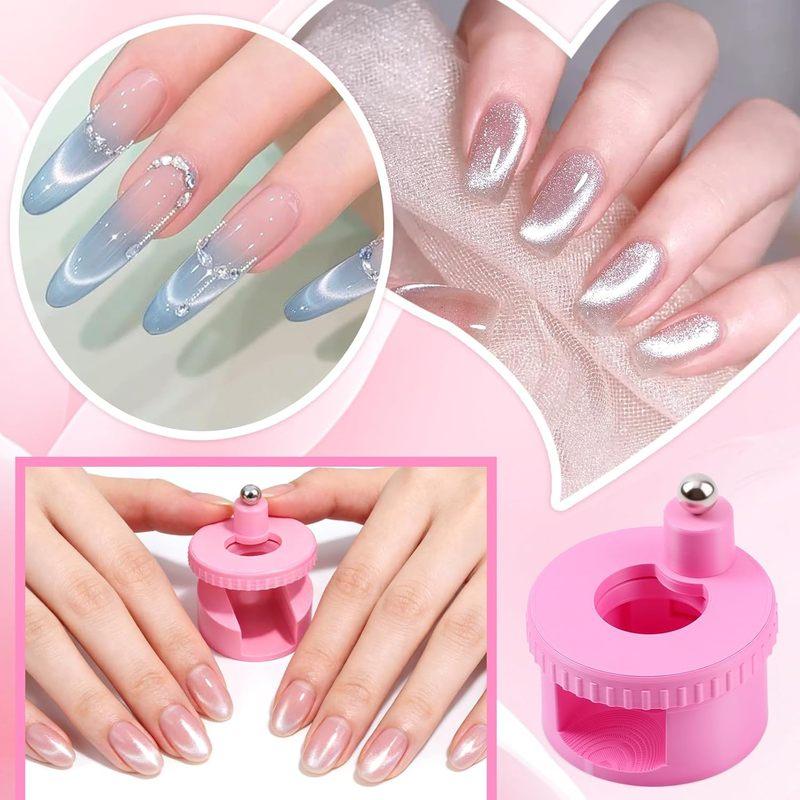 Rotating Cat Eye Nail Magnet Wide Light Glass Bead Effect Multifunctional Strong Automatic Nail Art Magnetic Gel Nail Polish