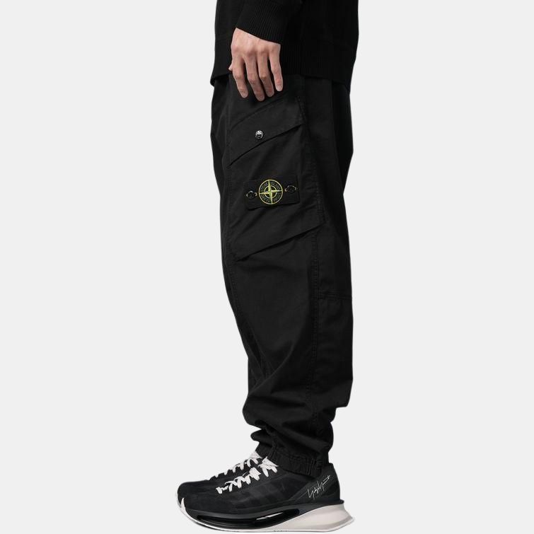 STONE ISLAND Logo Patch Tapered Leg Trousers K1S153100016S0010V0029