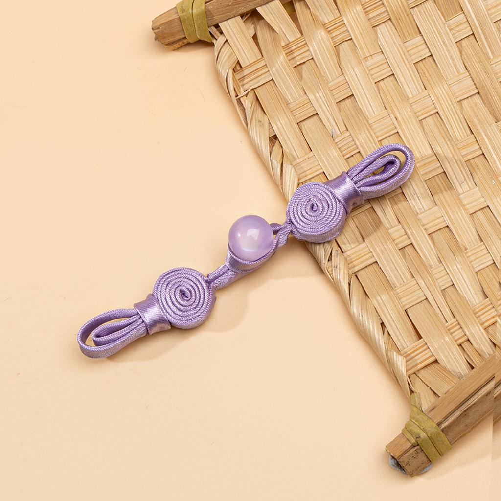 5pcs Chinese Qipao Frog Closures Jade Bead Snail Coil Buttons Handwoven Vintage Hanfu Accessories Traditional Dress Decor