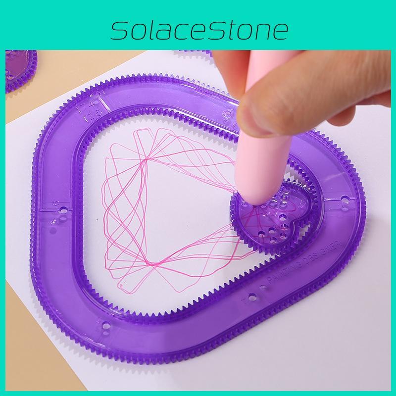 Set Plastic Ruler With Drawing Templates For Preschool Art And Educational Toys