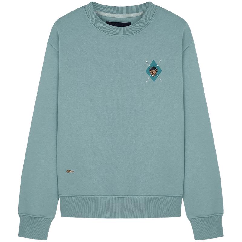 Teenie Weenie Women's Bear Embroidered Round Neck Sweatshirt