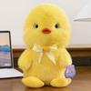 Bow Cute Plaid Small Yellow And White Duck Cartoon Plush Toy For Children Gift