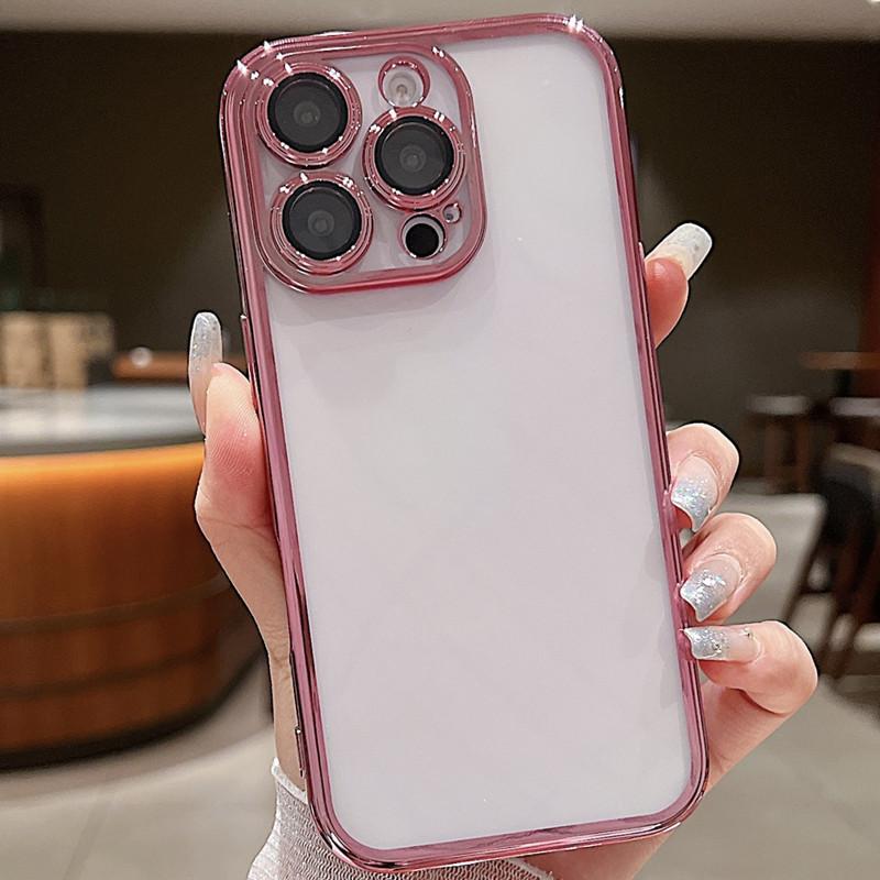 Anwendbar auf iPhone16promax Handyhülle Apple 15 Beschichtung 14 Gerader Rand 13 Transparent 12 Linsenfolie 16 Nische