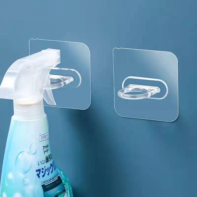 Round Adhesive Hook for No-Drill Wall Mounting - Multifunctional for Kitchen, Bathroom, and Closet Storage
