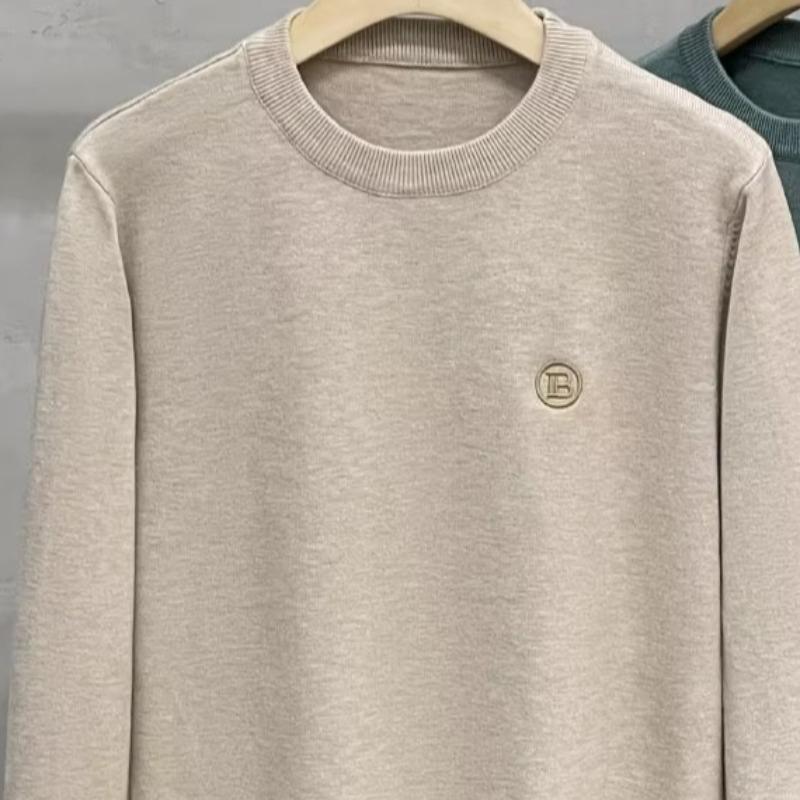 2023 Men's Light Luxury Autumn/Winter Sweaters - European & American Fashion, Warm Round Neck Casual Wear