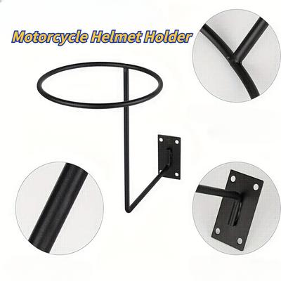 Motorcycle Helmet Holder, Metal Wall Mounted Helmet Hanger Multifunctional Helmet Rack For Jacket, Coats, Hats, Bike Helmet, Motorcycle Accessories