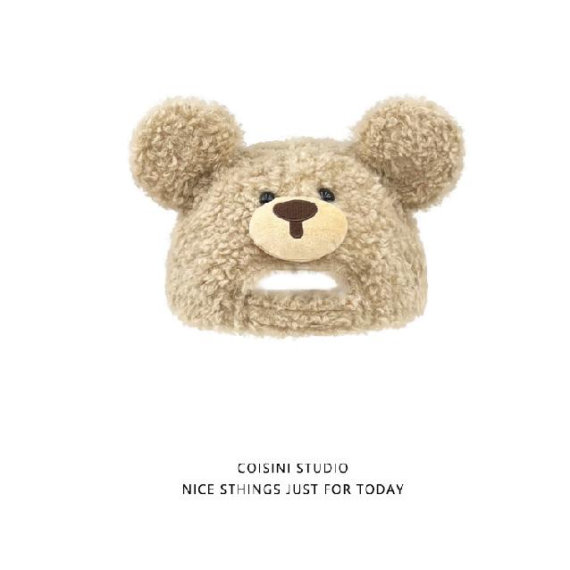 Bear Ear Lamb Wool Hat for Women 2025 Autumn/Winter Warm Baseball Cap Versatile Face-Slimming Duckbill Cap Trendy