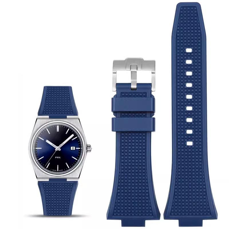 Watchband For Tissot PRX Series Super Player T137.407/T137.410 wristband Butterfly Buckle Men's High quality Watch Strap 26*12mm