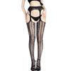 Sex stockings women's closed gear hollow mesh splicing fishnet socks sexy black pantyhose