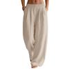 Women's Casual And Fashionable Color Loose Pants With Pocketes