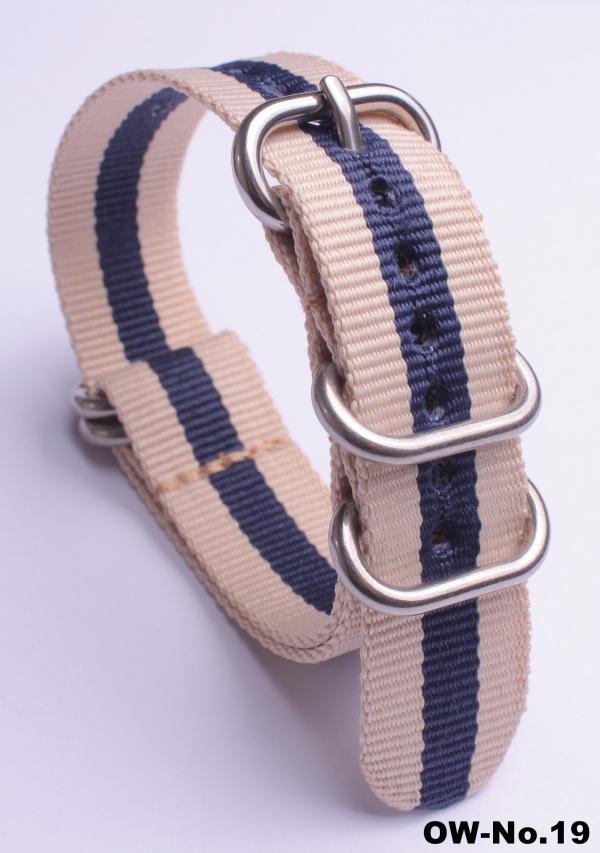 Silver Smooth Oval Buckle Nylon Watch Strap - Waterproof E-commerce Source Watch Band