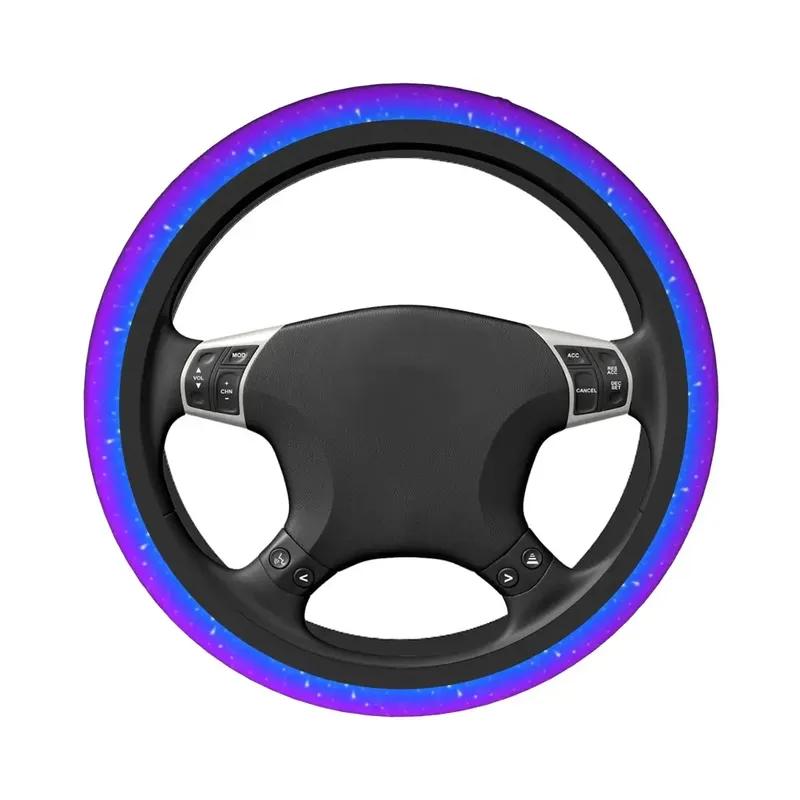 Rainbow Sparkle Car Steering Wheel Cover Non-slip Auto Steering Wheel Protector Colorful Auto Decor Steering-Wheel Accessories