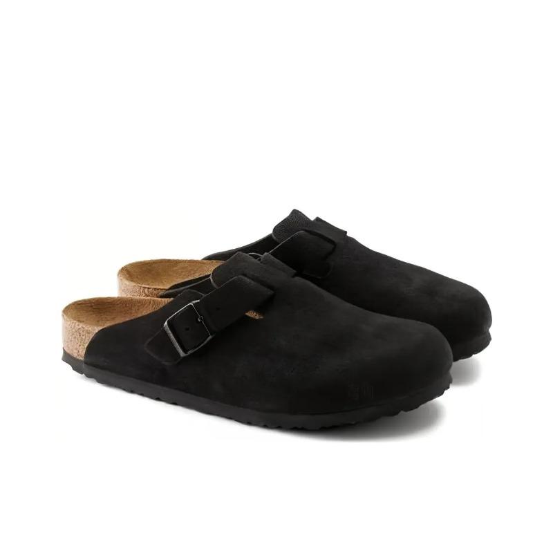 Birkenstock Boston Unisex Soft Comfort Thick Sole Clogs Black Narrow Fit 0660473 37