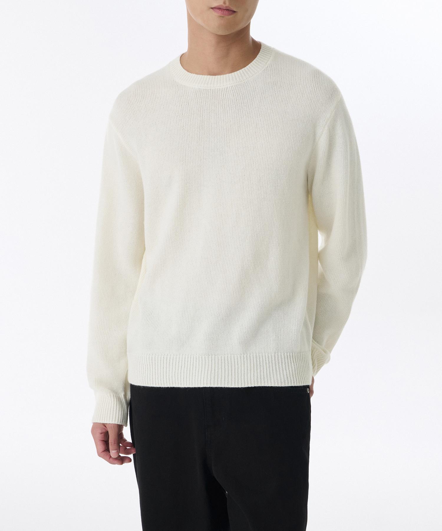 Musinsa Standard Essential Crew Neck Knit [Cream] Cream/Xl