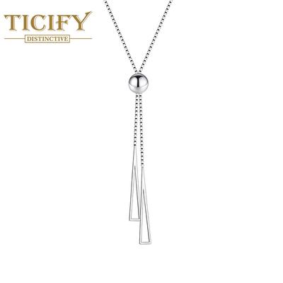 Chaîne de pull longue à la mode, collier triangulaire, chaîne de clavicule de tempérament Simple
