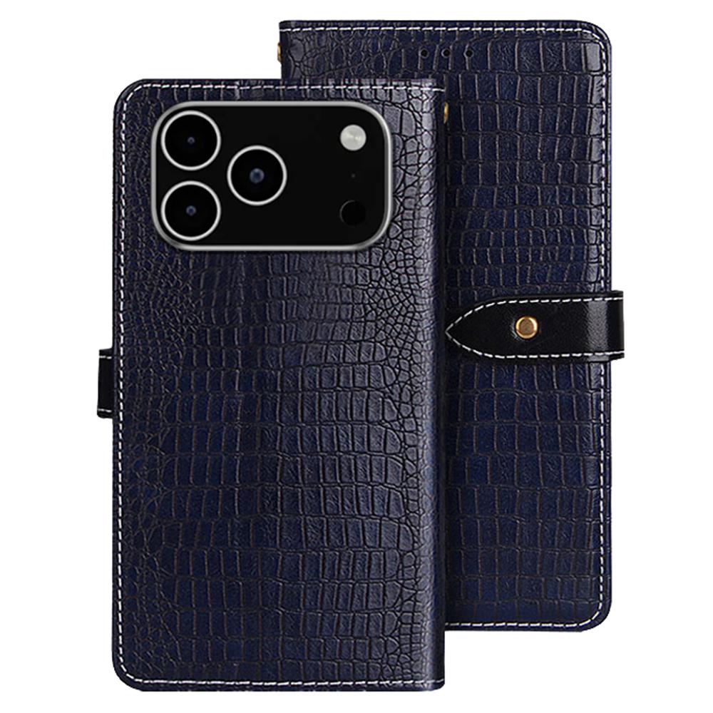 IDEWEI For iPhone 17 Pro Case Crocodile Texture PU Leather Flip Phone Cover