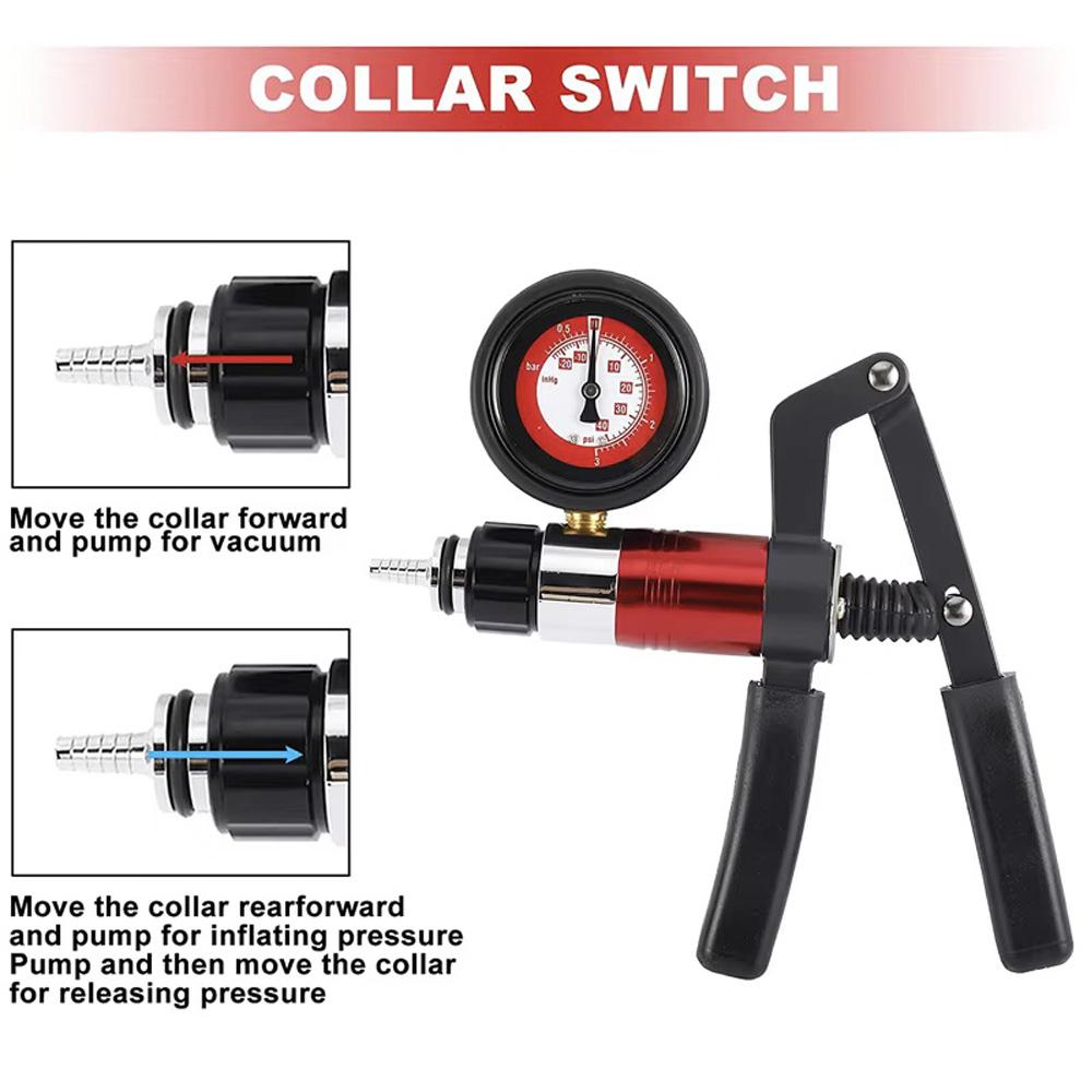 21pcs Hand Held Vacuum Pump Tester Set Vacuum Gauge and Brake Bleeder Kit for Automotive Auto Diagnostic-tool