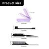 4Pcs Detangling Brush Set Edge Brush Teasing Brush Hair Styling Comb Metal Pin Ratted Tail Combs Folding Hair Comb