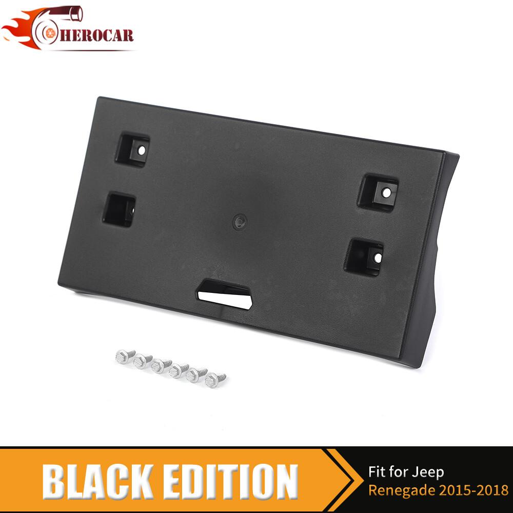Front License Plate Bracket Holder Stand Mount for 15-18 Jeep Renegade Exterior